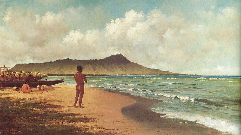 unknow artist Hawaiians at Rest, Waikiki oil painting image